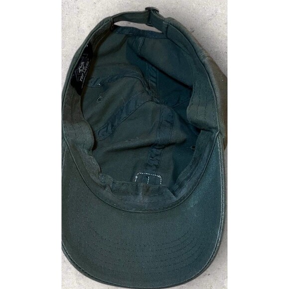 Lit Embroidered Patch Distressed Strapback Baseball Cap One Size - Picture 4 of 5